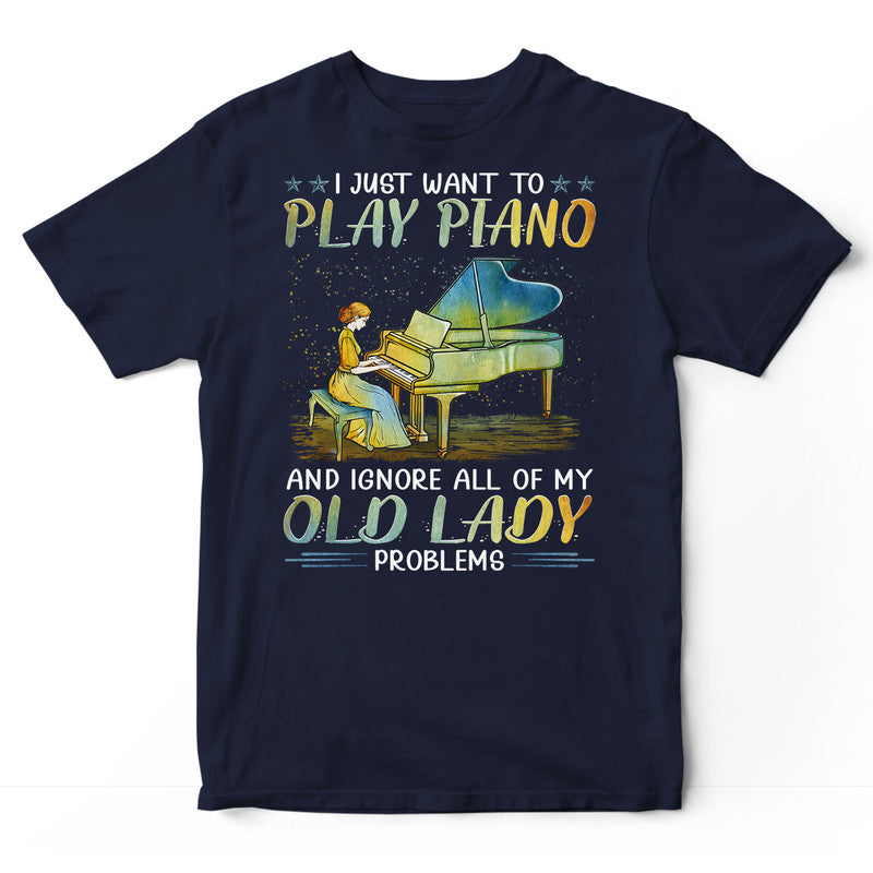 Piano Old Lady Problems T-Shirt PSI297