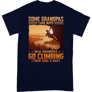 Rock Climbing Grandpa Take Naps T-Shirt ISA077