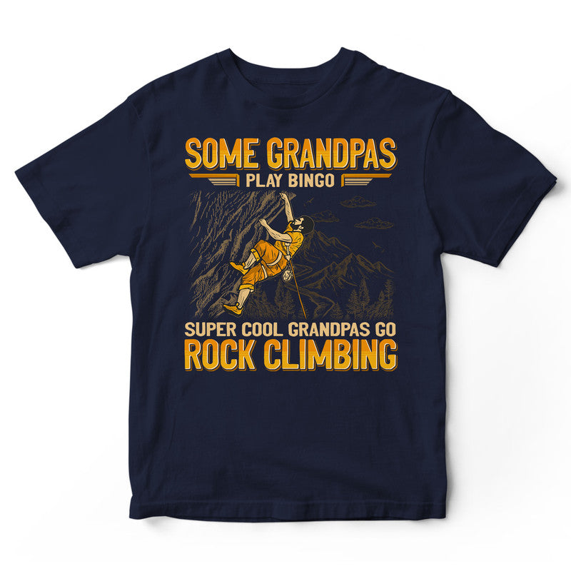 Rock Climbing Super Cool Grandpas Bingo T-Shirt GEA144