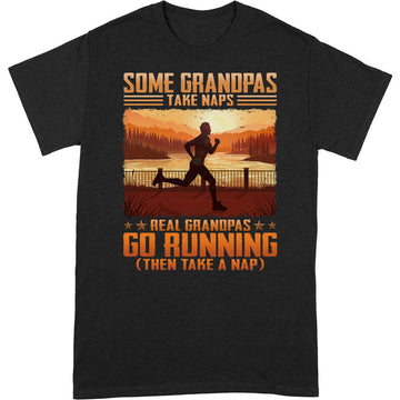 Running Grandpa Take Naps T-Shirt ISA091