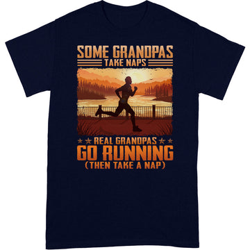 Running Grandpa Take Naps T-Shirt ISA091