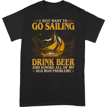 Sailing Drink Beer And Ignore Problems T-Shirt GEC053