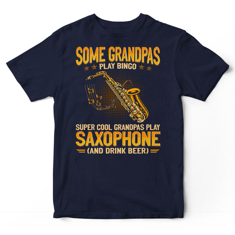 Saxophone Grandpa Bingo T-Shirt GEA345