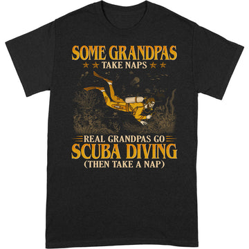 Scuba Diving Grandpa Take Naps T-Shirt GEC106