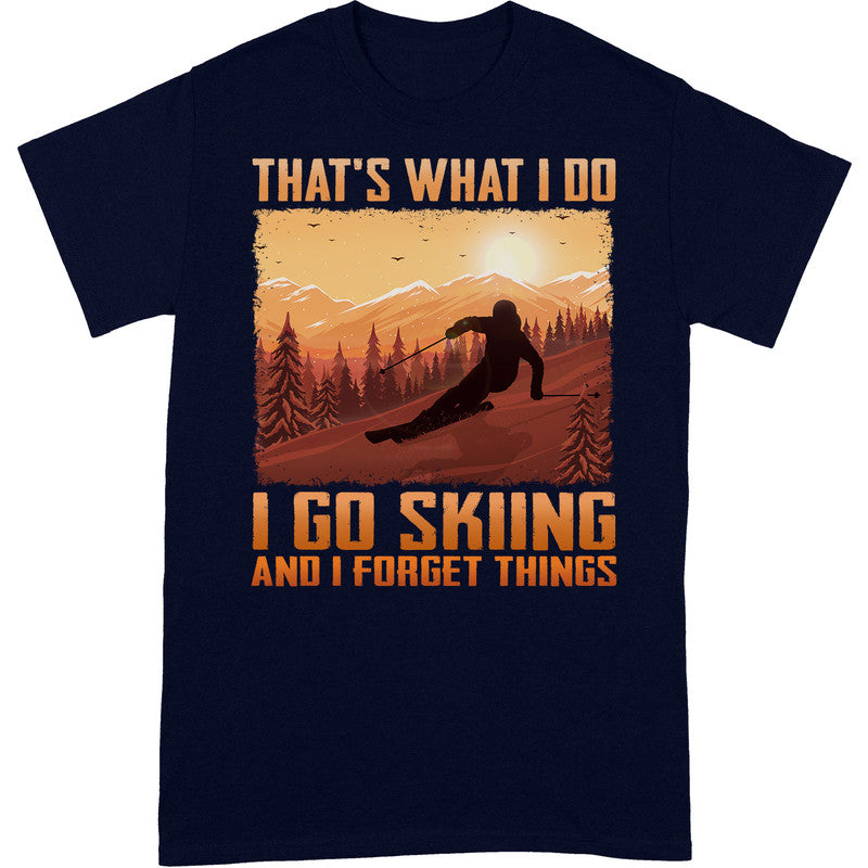 Skiing Forget Things T-Shirt ISA097