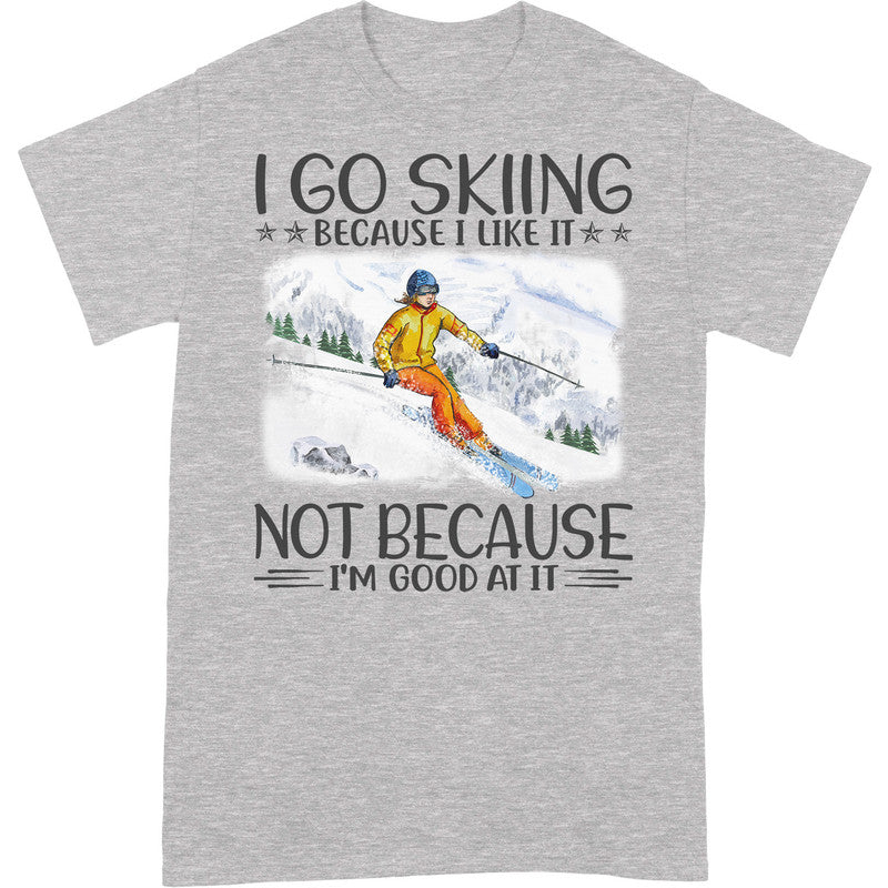 Skiing Good At It T-Shirt HWA169