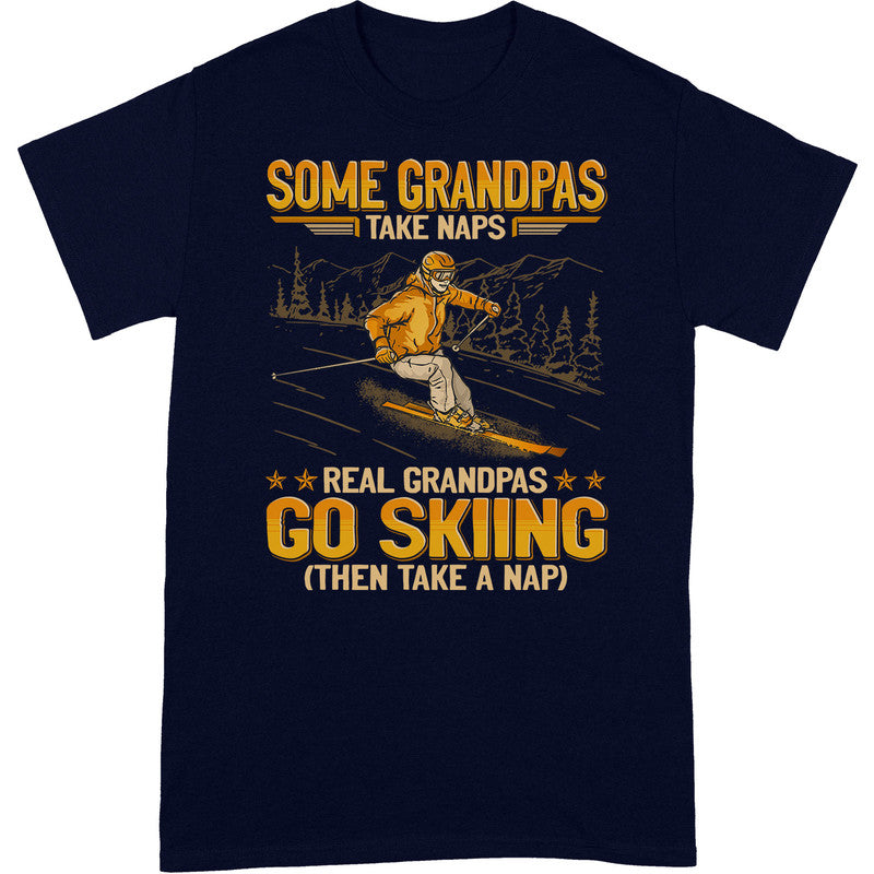 Skiing Grandpa Take Naps T-Shirt GEA131