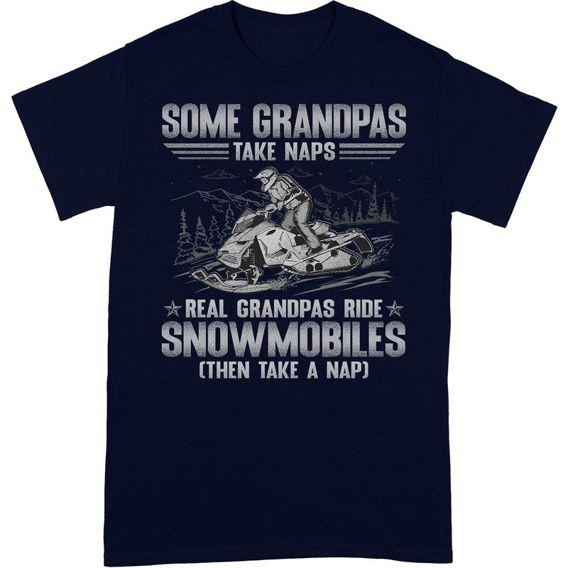 Snowmobile Grandpas Take Naps T-Shirt GSB040