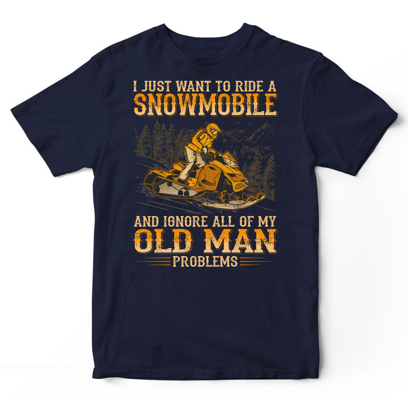 Snowmobile Old Man Problems T-Shirt WDB070