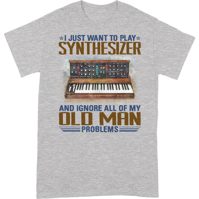 Synthesizer Old Man Problems T-Shirt EWA049