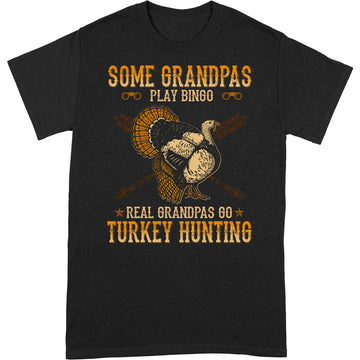 Turkey Hunting Grandpa Bingo T-Shirt