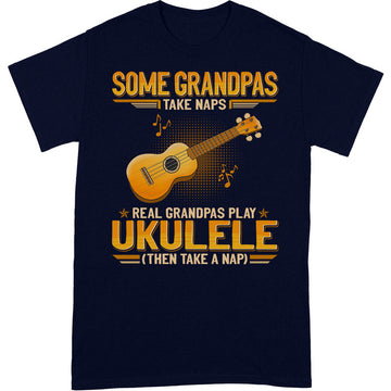 Ukulele Grandpas Take Naps T-Shirt GEA071