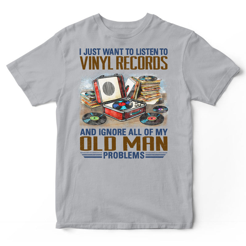 Vinyl Record Old Man Problems T-Shirt EWA054