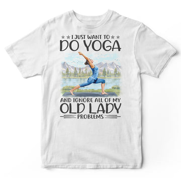 Yoga Old Lady Problems T-Shirt HWA542