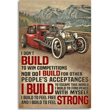 Hot Rod Don't Build To Win Competitions Poster VWB005