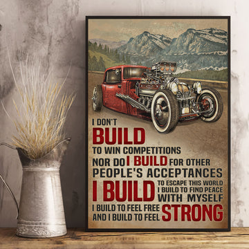 Hot Rod Don't Build To Win Competitions Poster VWB005